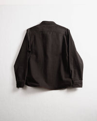 Iron & Resin Men's Workshop Heavy Twill Shirt in charcoal - men's jacket - detail view