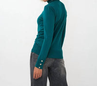 Esqualo - Billa Basic Knit Buttoned Cuff Turtleneck Sweater