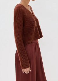 Sablyn - Bianco Cropped V Neck Cardigan