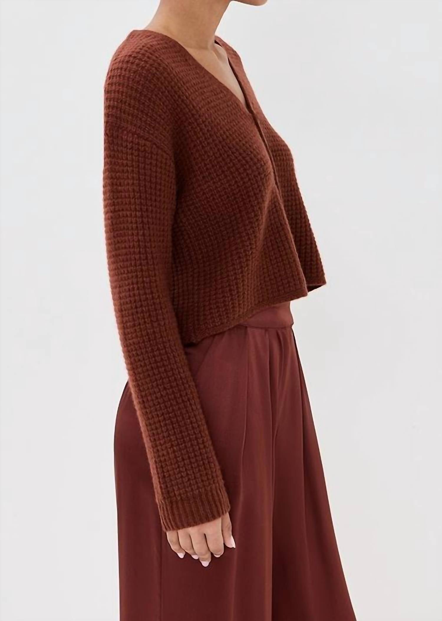 Sablyn - Bianco Cropped V Neck Cardigan