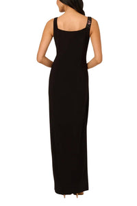 Adrianna Papell - Floral Beading Asymmetrical Dress