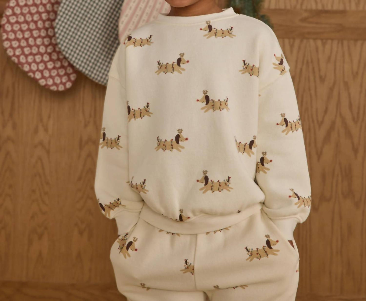 Rylee + Cru - Boys Christmas Dogs Relaxed Sweatshirt & Jogger Sweatpant Set