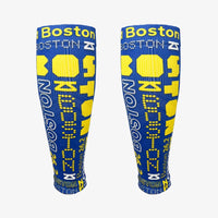 Zensah Unisex - Print Compression Leg Sleeves in boston blue and yellow white blue yellow - men's item