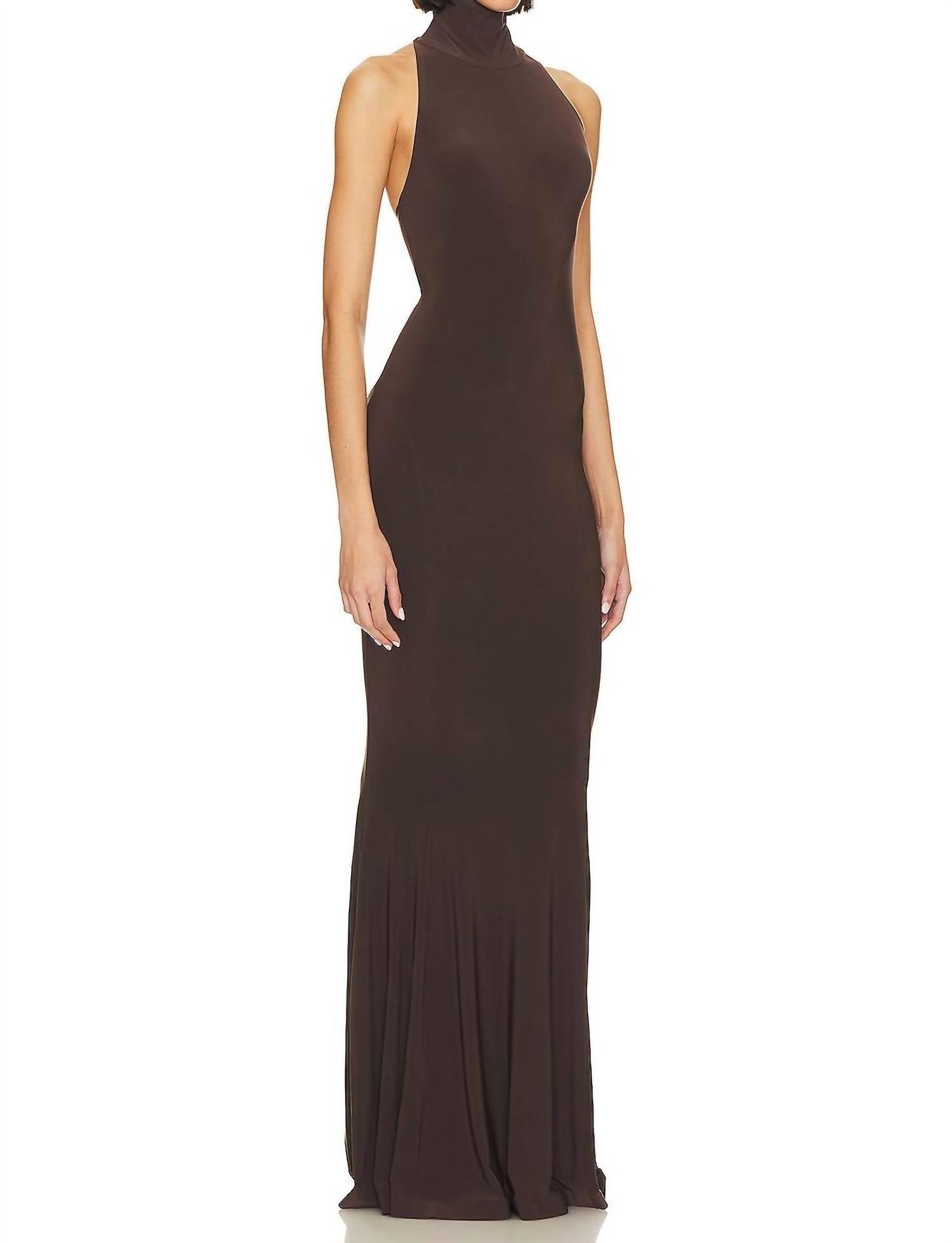 Norma Kamali - Halter Turtle Fishtail Gown