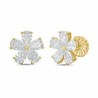 Diana M Jewels - Women's Pear Lab-Grown Diamond Stud Earrings (6.00 Ct TCW) - Elegant