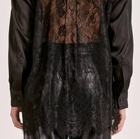 Elan - Button-down Lace Back Top