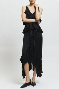 Saint Art - Gavin Ruffled Viscose Dress