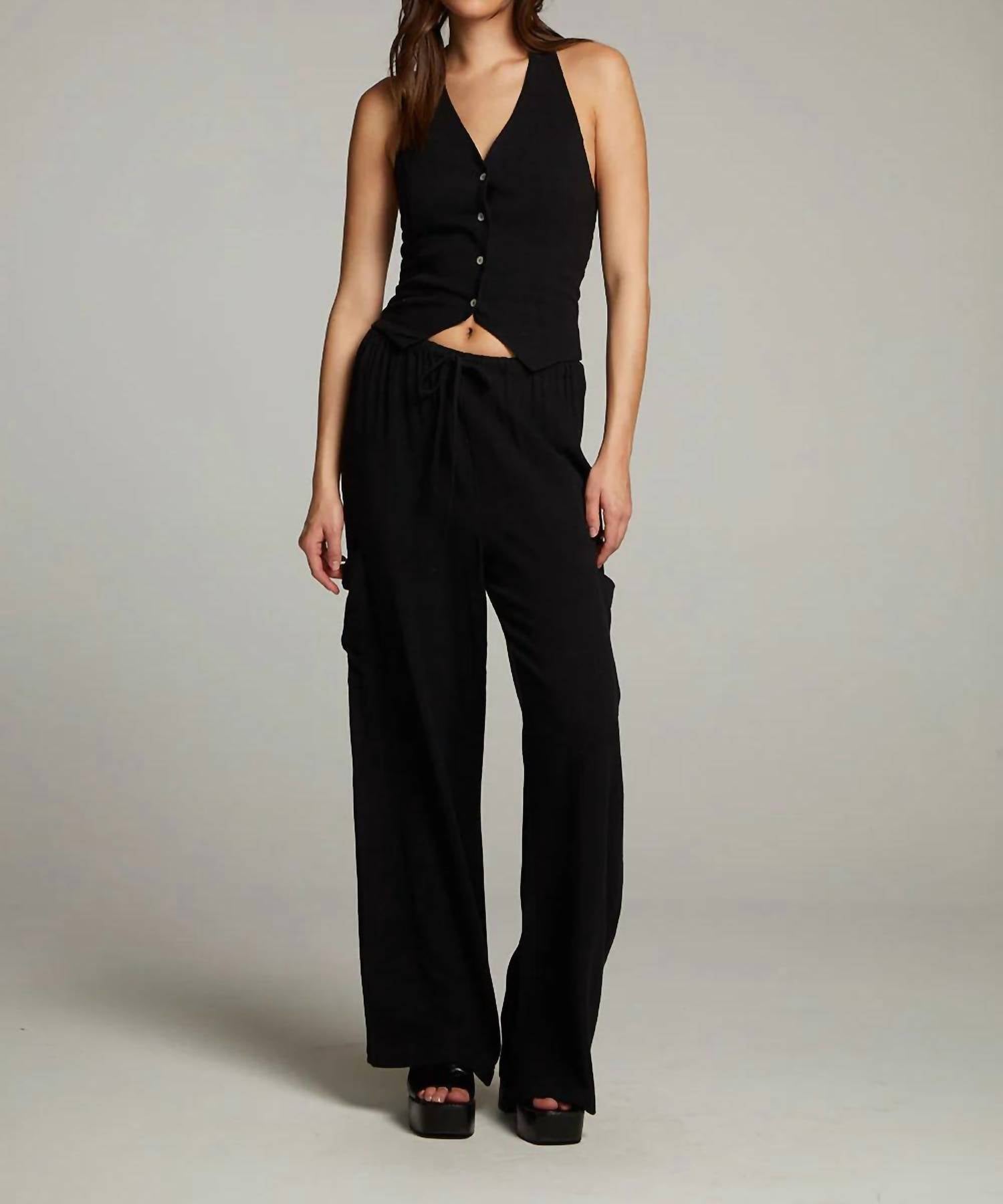 Chaser - Linen Halter Top