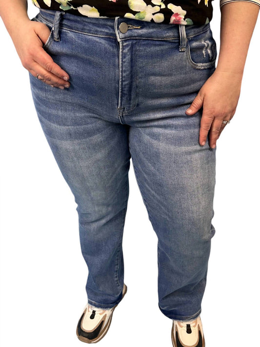 Risen - Mid Rise Straight Jeans