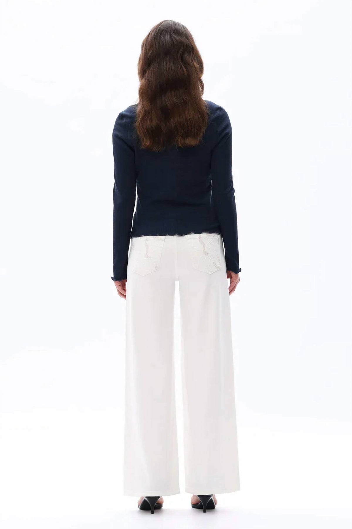 Bayeas - Winnie Lace Wide Leg Jeans