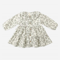 Quincy Mae - Girl's Ruffle Collar Button Dress