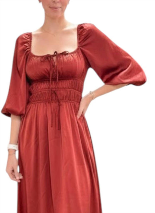 Blu Pepper - Lady Satin Maxi Dress