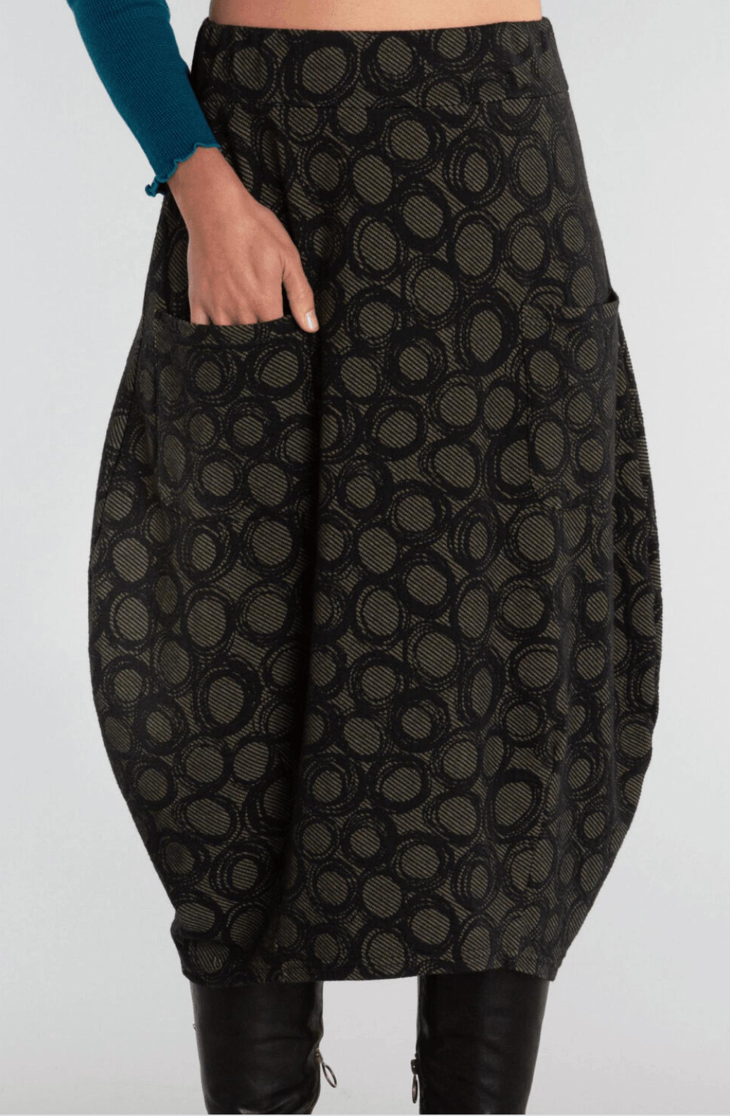 cut loose Women's Long Textured Skirt in urchin - women's skirt - alternate view