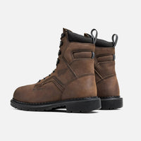 Red Wing Shoes Men's Supersole 8-inch Waterproof Safety Toe Metguard Boot in brown - men's boots - detail view