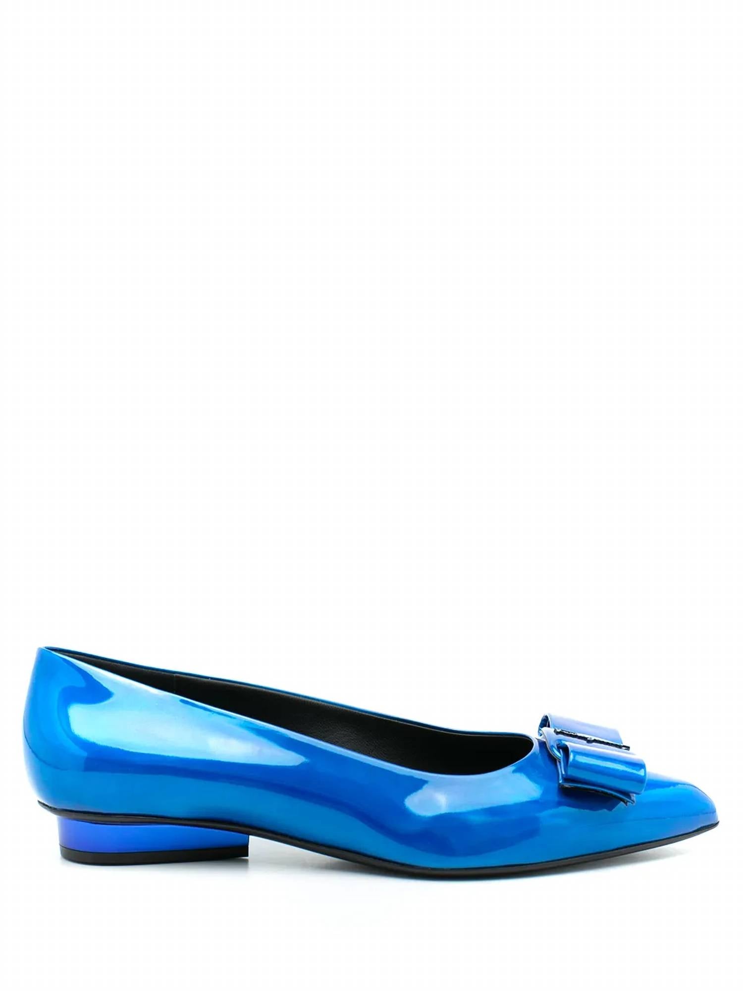 Salvatore Ferragamo Women's Viva Ballet Flat Shoes in blue - women's flats - view 191