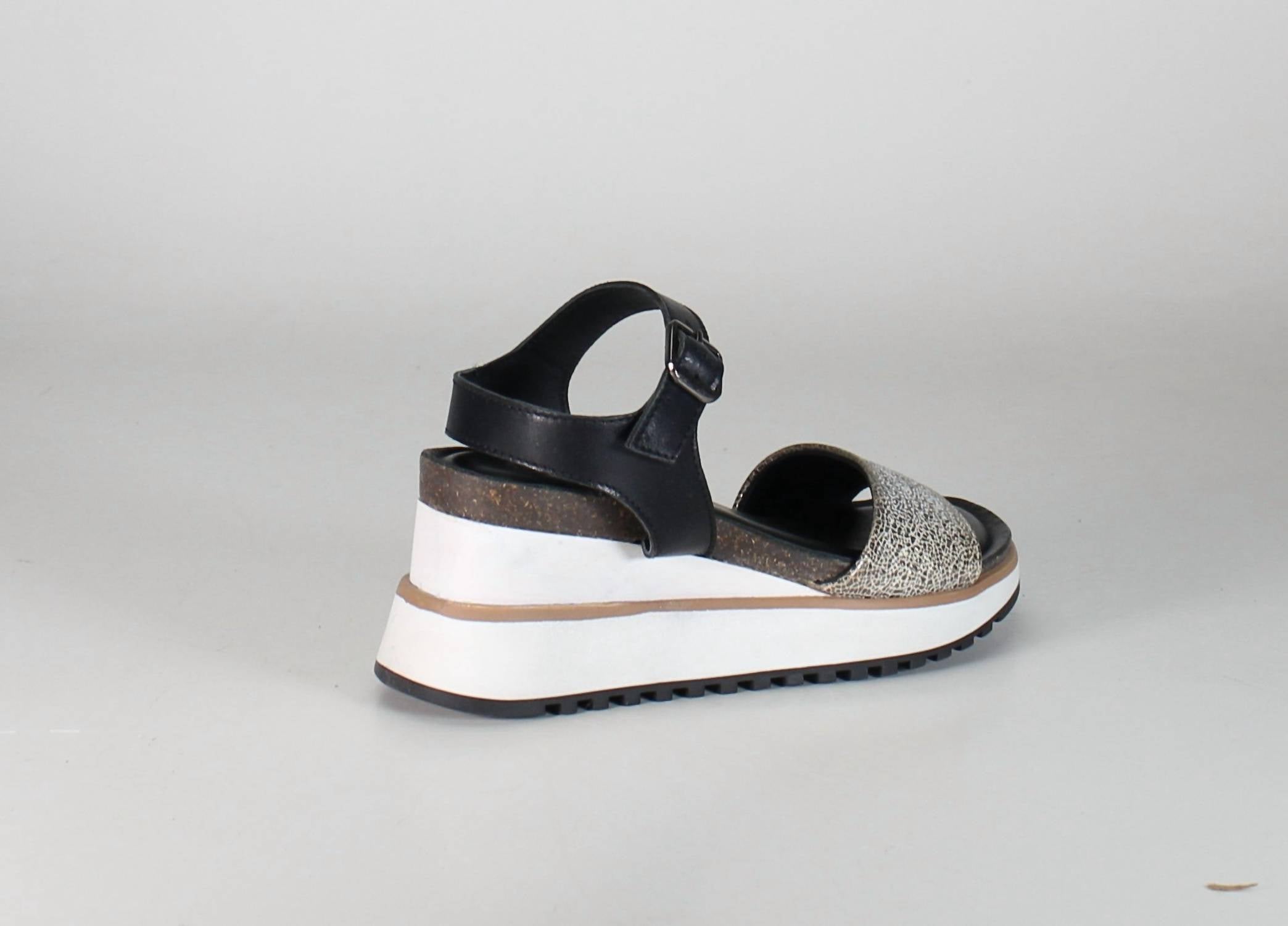 DIBA True Women's Sky High Sandals in pewter black - women's sandal - alternate view