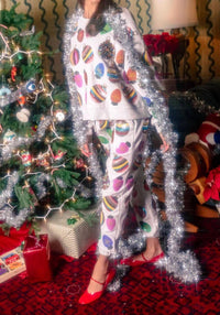 Queen Of Sparkles - Women's Scattered Multi Ornament & Light Jogger