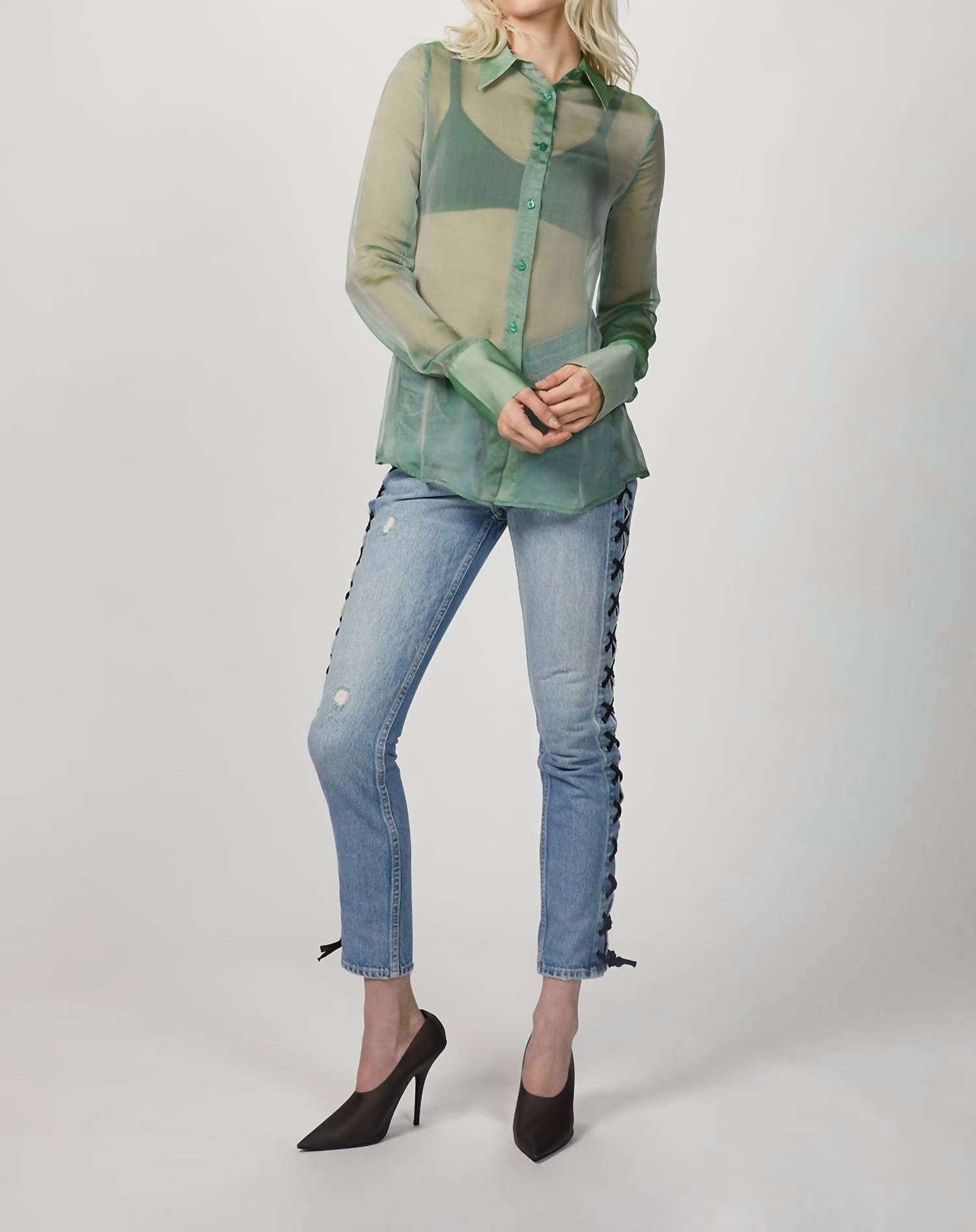 CHIFFON SLIM SHIRT
