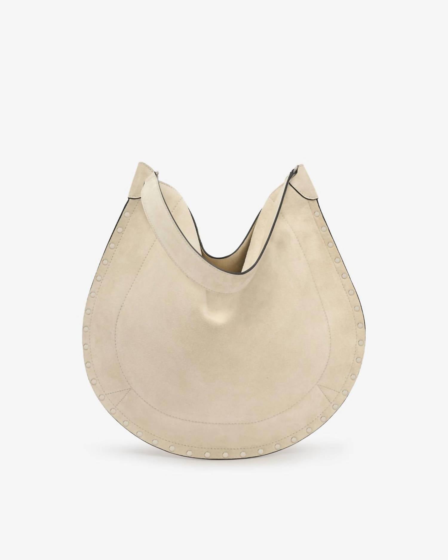 ISABEL MARANT Oskan Hobo Soft Shoulder Bag in chalk - women's bag - detail view