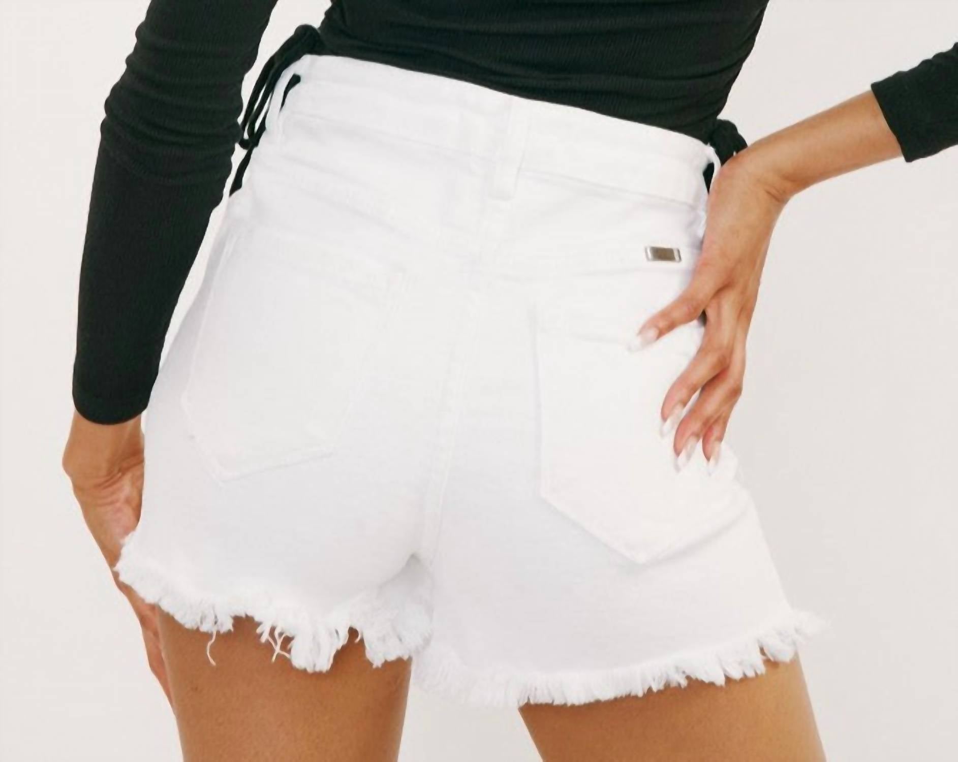 Kan - High Rise Denim Shorts