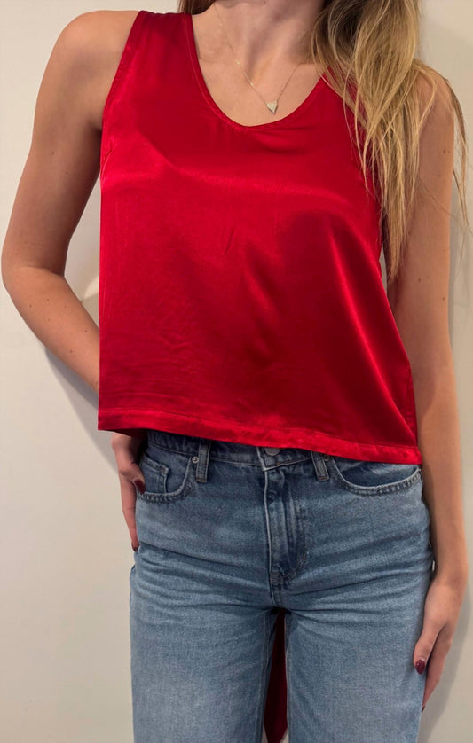 Bobi - Removable Neck Tie V Neck Tank