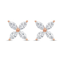 Diana M Jewels - Women's Marquise Lab-grown Diamond Stud Earrings (1.00 Tcw) - Delicate
