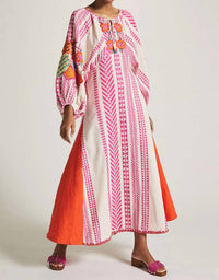Farm Rio - Jacquard Embroidered Maxi Dress