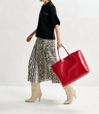 Essentiel Antwerp - Women's Faux Patent-leather Shopper Bag