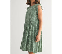 Fun 2 Fun - Tracie Floral Ruffle Sleeve Tiered Dress