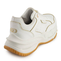 Andrea Women’s Fashion Platform Sneakers With Elevated Sole in white - women's sneaker - alternate view