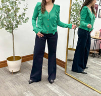 Jbd. - Women's Wide Leg Flare Patch Pocket Jeans