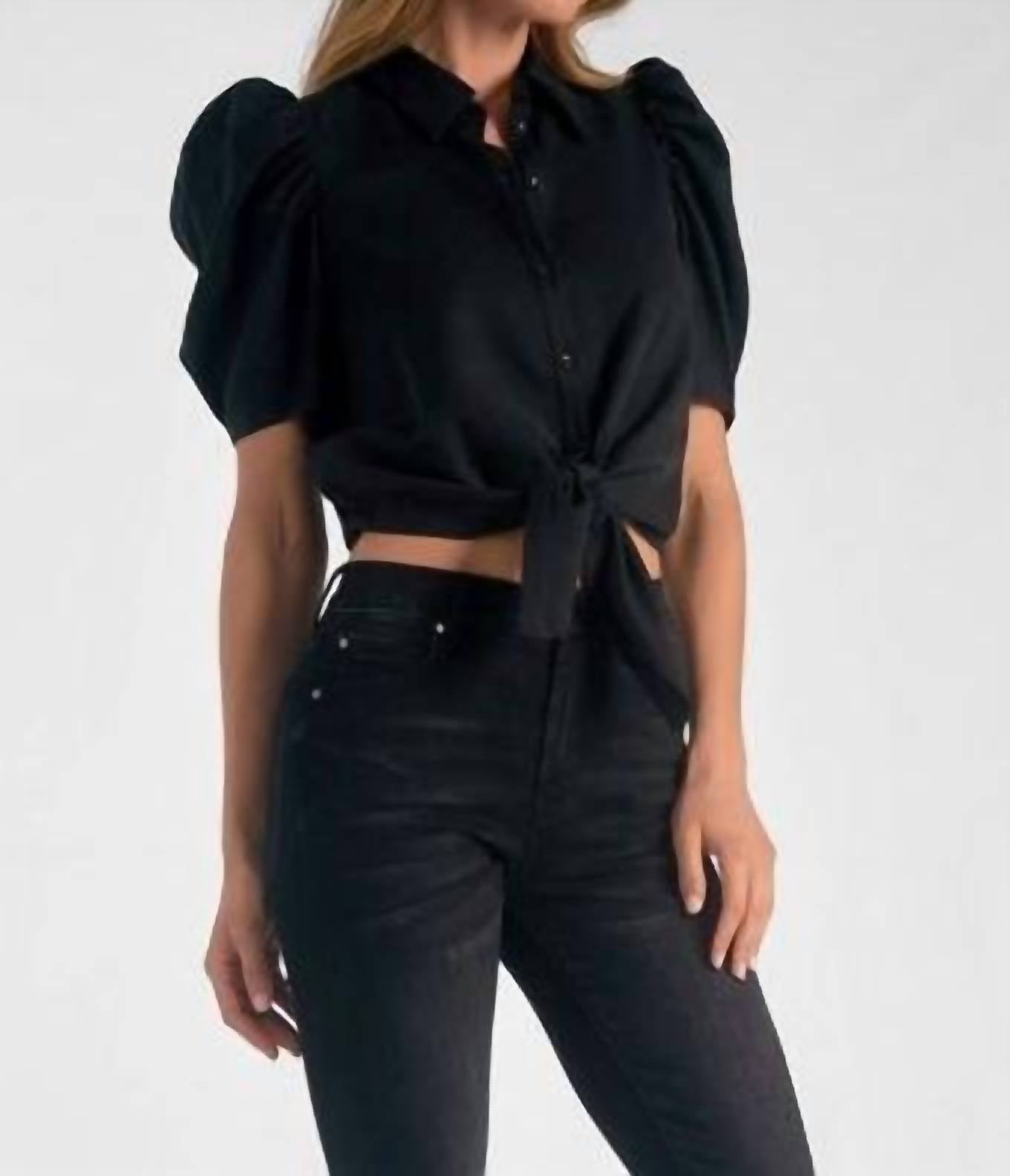 Elan - Zoe Cropped Blouse