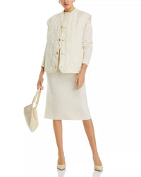 Fabiana Filippi - Techno Taffeta Quilted Vest with Knit Back