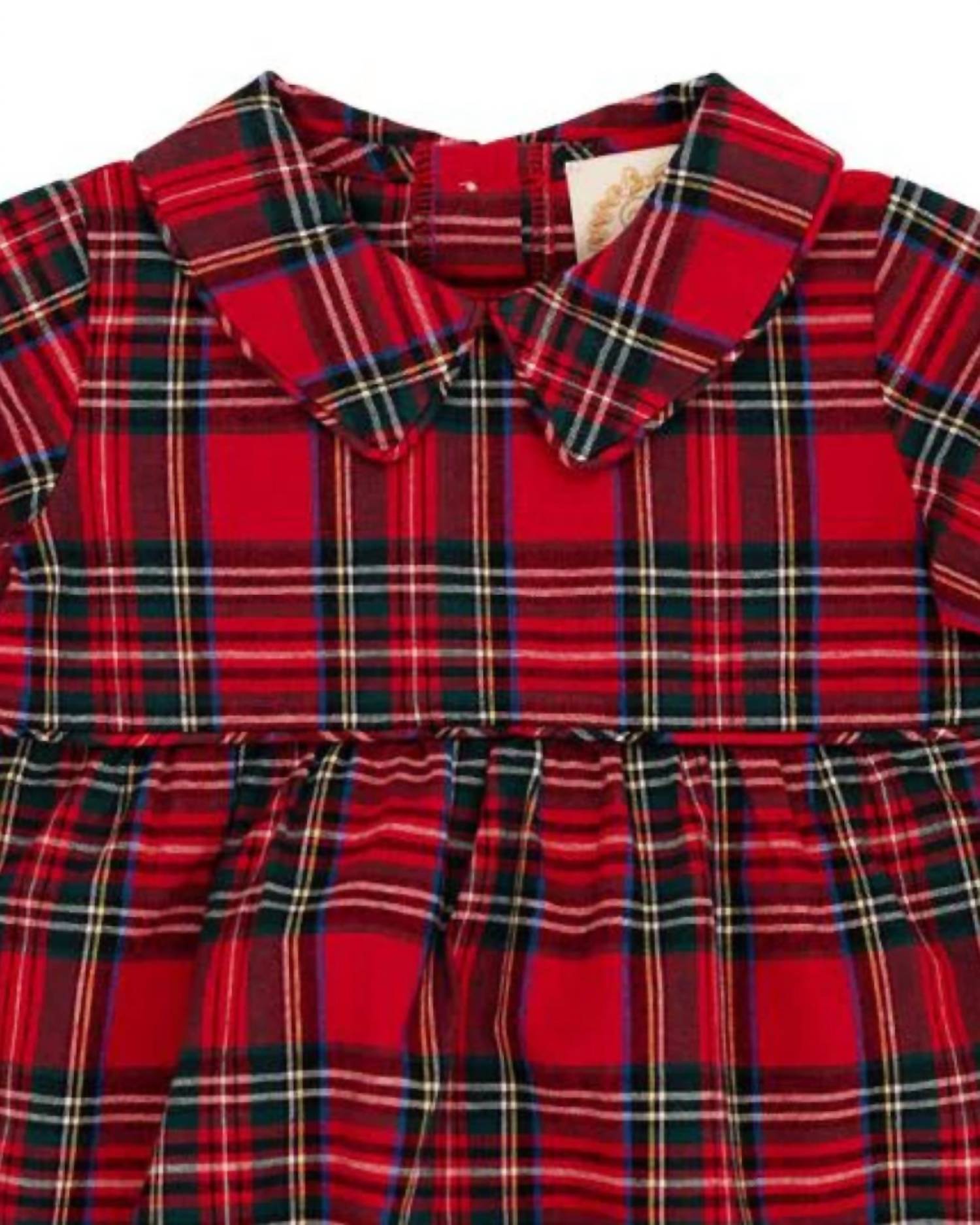 The Beaufort Bonnet Company Kid's Bradford Bubble Romper in tartan - kids' item - detail view