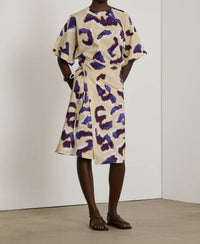 soeur Ecuador Dress in aubergine beige - women's dress