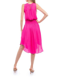 Naked Zebra - Smocked Flared Midi Dress