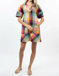 Uncle Frank - Checked Shift Mini Dress