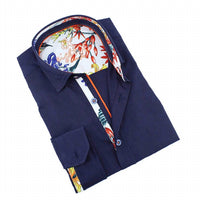 Eight X - Jacquard Button Down Shirt With Floral Trim