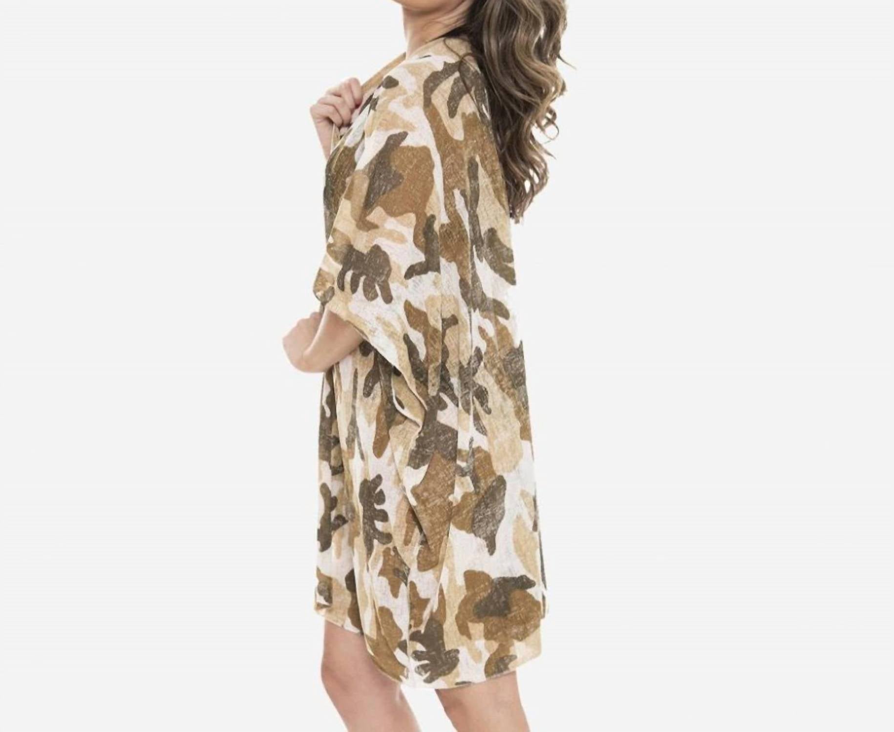 Judson & Co. - Lightweight Camouflage Print Kimono