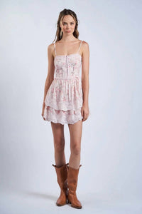 Sky To Moon - Floral Fit and Flare Mini Dress