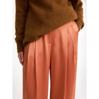 BY MALENE BIRGER Cymbaria High Waist Trousers in dark cherry plum - women's pants - alternate view