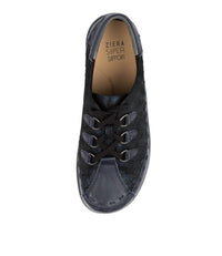 Ziera Women's Allsorts Lace-up Shoe in navy swirl leather - women's flats - view 6