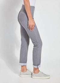 Lysse Boyfriend Leggings in uptown grey - women's pants - detail view