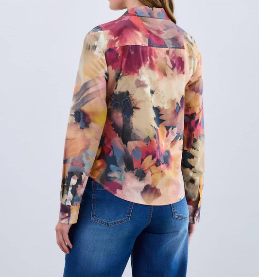 Fdj - Long Sleeve Split Neck Shirt