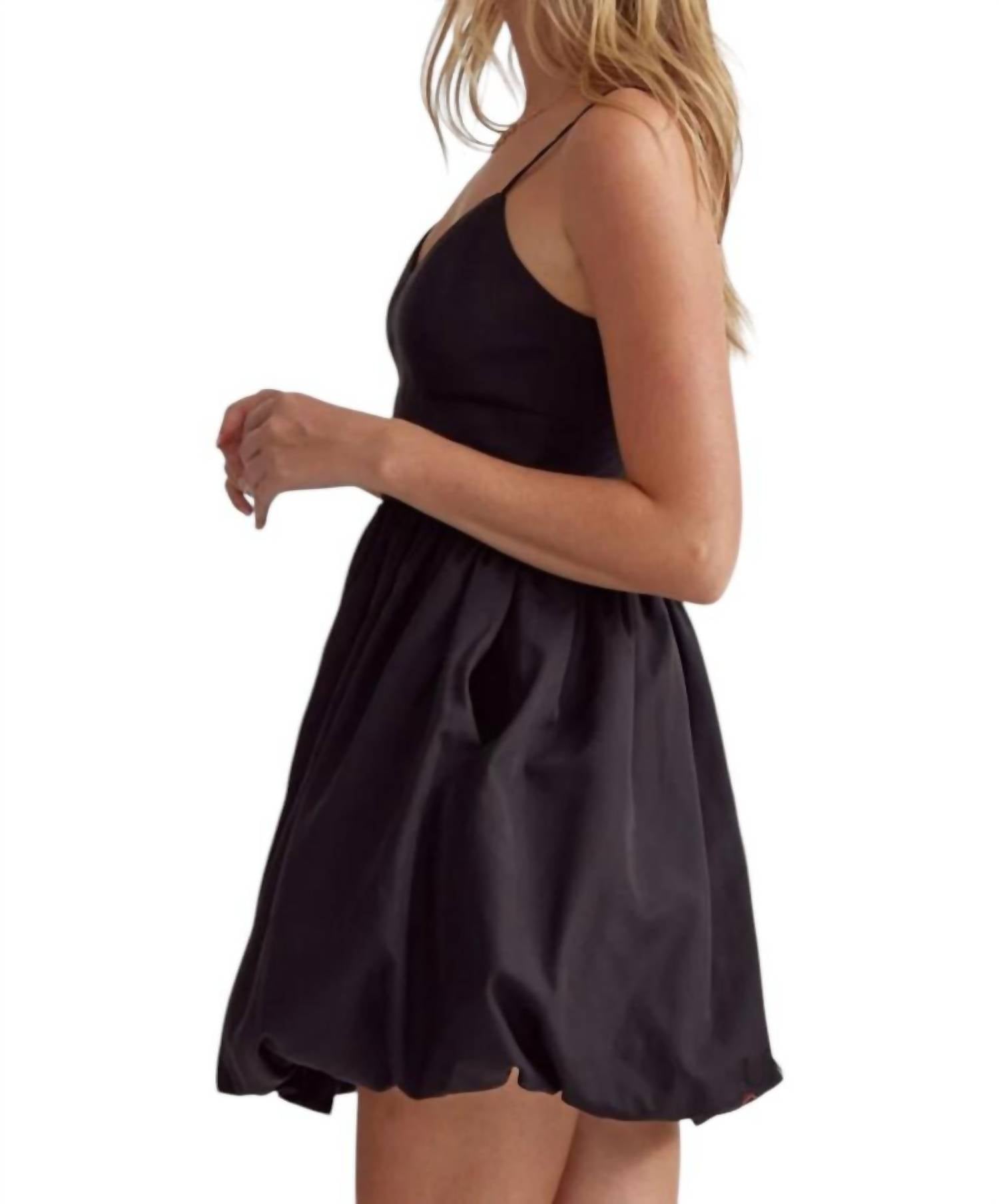 Entro - Marisa Spaghetti Strap Bubble Mini Dress