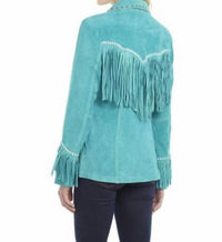 Cripple Creek - Women's Suede Studded Zip Front Jacket