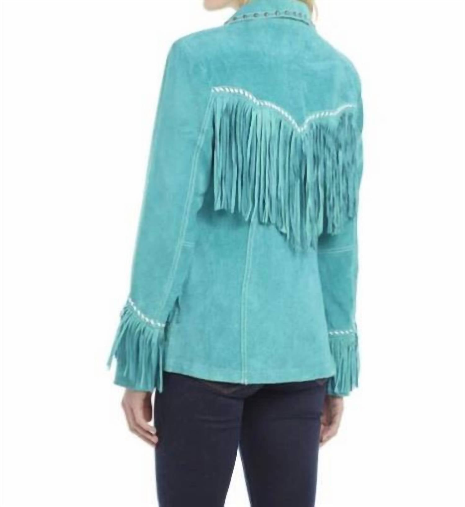 Cripple Creek - Women's Suede Studded Zip Front Jacket