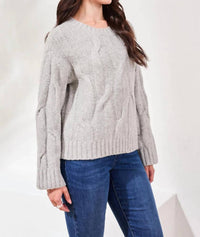 Tribal - Cable-knit Textured Crewneck Sweater