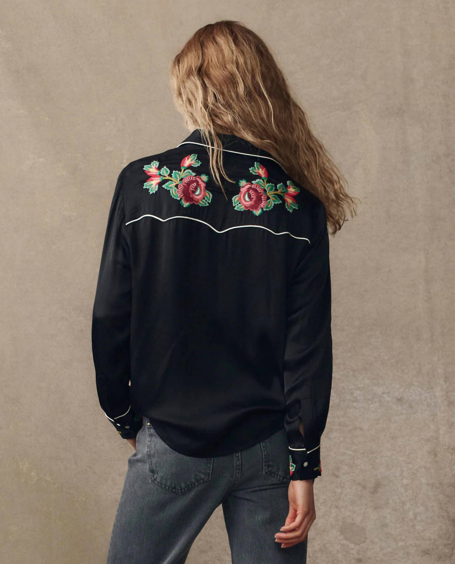 The Great. - Heirloom Rose Western Shirt