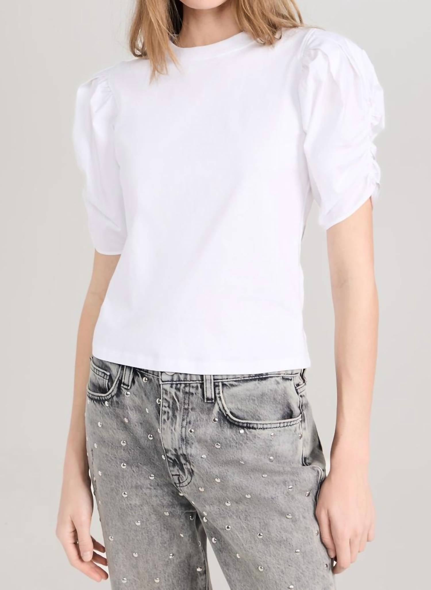 Frame - Pleated Puff Sleeve Tee